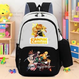 2pcs Demon Slayers Backpack Pencil Case for Boy Girl Kamado Tanjirou Teenager BookBags Rucksack Travel Backpack Mochila Escolar