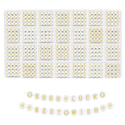 Beadsky Alphabet Bead, 840/1400PCS bracelet making kit 28 styles of DIY beaded bracelet kit Alphabet bead craft