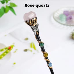1PC Amethyst Rolling Stone Magic Scepter Natural Stones Fairy Lucky Tumble Stone Gem Scepter Decorative Fairy Magic Stick