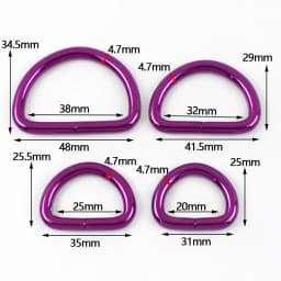 5/10Pcs 20/25/32/38mm D Ring Metal Buckles Webbing for Bag Strap Handbag Loop Connect Hook Dog Collar Clasp Bags Accessories