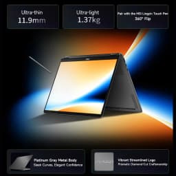 2026 MSI Prestige 14 Flip AI+ Laptop 14 Inch OLED FHD+ 60Hz IPS Screen Ultra X7-358H 32GB 1TB SSD Intel Graphics Notebook PC