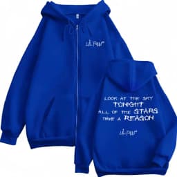 Lil Peep Look At The Sky Tonight All of The Stars Have A Reason Zipper Hoodie Men Women Hip Hop Fashion Pop Music Zip Up Jacket