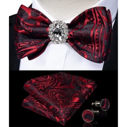 Classic White Selr-tie Bowtie with Ring Pocket Square Cufflinks Set Fashion Solid Men's Bow Tie for Wedding Groom Business Knots
