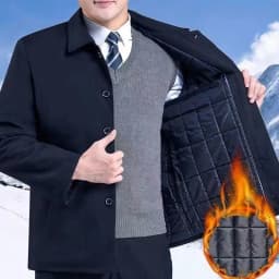 Thick Fleece Jacket Men Windproof Men's Winter Coat Blazer Autumn Winter Warm Men's Jacket Windbreak Casual Business Coat L-3XL