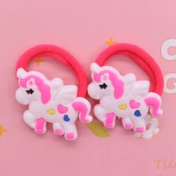 2Pcs/Set Sweet Cake Ice Cream Shape Hair Accessories Colorful Nylon Headband Kids Ponytail Holder Scrunchie Ornaments Gift