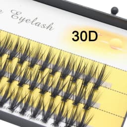 MUYD Black Hand Made Silk 20D/30D Individual Cluster Eyelashes Extension Natural DD Mink Lashes Soft Cilos 3D Volume