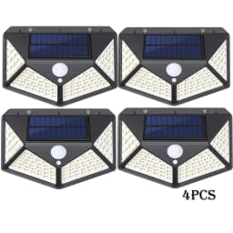 1-12 Pack Solar Lights Outdoor 100 LED Wall Lamp Motion Sensor Lights Waterproof Solar Street Light for Garden Porch Yard Garage