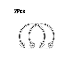Punk C Shape Steel Nose Ring Horseshoe Lip Ring puncture Hook Clip Earrings Septum No Allergic Body Piercing Jewelry Nose Rings