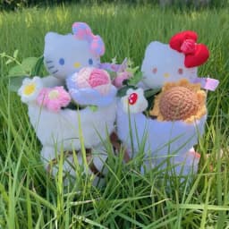 Genuine Hello Kitty Plush Toy Anime Stuffed Animals Keychains Creative Handmade Bouquets Christmas Vanlentine Birthday Gifts