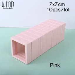 10pcs Set 3D Floating Display Case Stands Transparent Square Holder Pendant Necklace Bracelet Ring Coin Jewelry Pin Storage Box