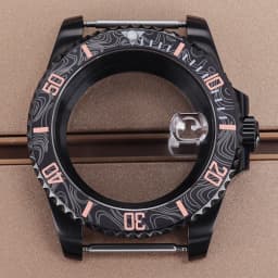 PVD Black NH35 40mm Men's Watch Case Sapphire For SUB Seiko NH35 NH36 NH38 NH34 Miyota 8215 ETA 2824 Movement Yacht-Master 20ATM
