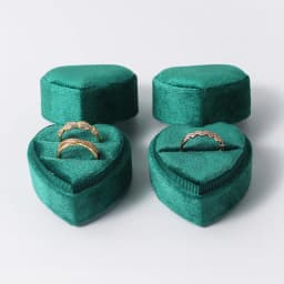 Velvet Heart Ring Box Proposal Engagement Romantic Luxury Jewelry Gift Box Wholesale Custom Logo Bulk Supplier Factory Direct