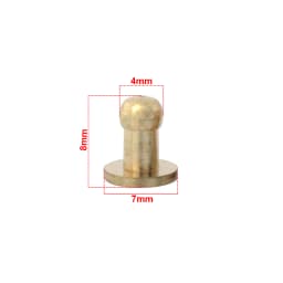 10pcs Solid Brass Sam Browne Style ball Rivets Sam Brown Button Round Head Ball Post Studs Buckle DIY Leather Craft Accessories