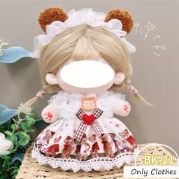 Cute Dres JK Uniform Clothes for 20cm Cotton Plush Cartoon DIY Doll Dress Up Clothing Skirt Suit Socks Toy Accessories Girl Gift