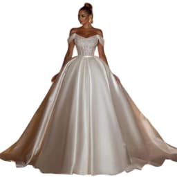 Customized Off the Shoulder Wedding Dresses Sexy Sequins Beads Princess Women's Bride Gowns Satin Vestido De Noiva Robe платье