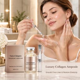 Collagen Silk Peptide Firming Ampoule Face Neck Serum Hydrating Essence For Dry Skin Smooth Fine Lines Restore Elasticity Dewy