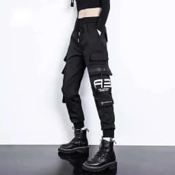 HKSH Women Tide Cargo Pants Casual Loose Trend American Pockets Safari Style Overalls High Street Foot Binding Hiking Ins HK3902