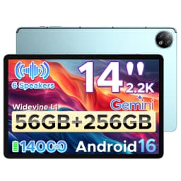 DOOGEE U14 2 in 1 Tablet PC 14 Inch 2.2K Incell Screen Gemini Ai 14000mAh Battery 56GB RAM(8+48) 256GB ROM 16MP Main Camera Widevine L1 Supports Tablet PC
