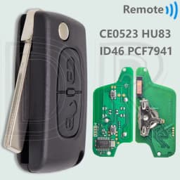 DR CE0523 ID46 PCF7941 CE0536 PCF7961 433ASK/FSK Flip Car Remote Key For Peugeot 207 307 308 408 Citroen C1 C2 C3 C4 C5 Picass