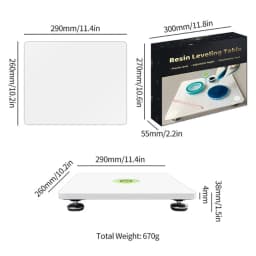 Adjustable Resin Leveling Table for DIY Projects Bubble Leveling Board Anti Slip Base Foot Easy to Clean Leveling Table Dropship