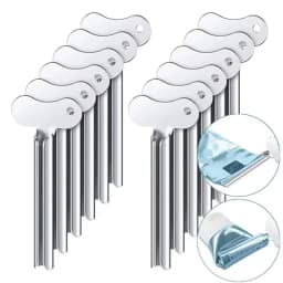 Stainless Steel Toothpaste Tube Squeezers Metal Key Toothpaste Squeezers for Bathroom Hair Dye Cosmetic Tubes Squeezer