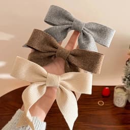 Korean Knitted Woolen Bow Hair Clips Spring Clips Women Temperament Barrettes Female Party Hairpins Hair Decorate Accessories