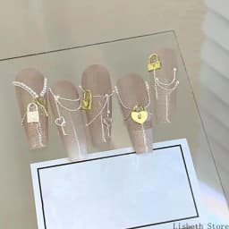 Art Moulds Silicone Template Designing Tool Lock Theme Silicone Handmade Molds for Manicure Creation