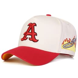 Unisex A Letter Embroidery Side Flame Baseball Caps Spring Autumn Outdoor Adjustable Casual Hats Sunscreen Hat