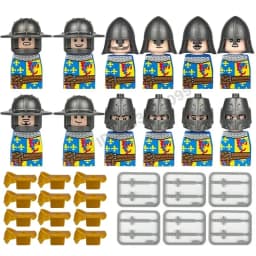 Crusader Knights Roman Warriors Middle Ages Medieval Europe Military Building Blocks Figures Castle Kingdom King Legion Set