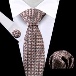 Business Tie For Men Set Necktie Cufflink Classic Handkerchief Suit For Wedding High Quality Stripe Tie Set Formal Gravata Gift