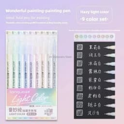 LANGUO 90/6 Colors Press Acrylic Gel Pen Large Capacity 1.0mm Writing Pen Painting Drawing Office School Supplies Stationery