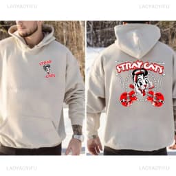 2025 New Hoodies Stray Cat Brian Setzer Lee Rocker Slim Jim Phantom Men Retro Aesthetic Hoodie Funny Tops Men's Clothing