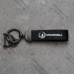 For Vauxhall Logo Meriva Vectra VXR Astra Insignia GTC Vivaro Junior Car Carbon Fiber Leather Car KeyChain Custom Key Rings Gift