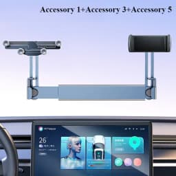 Hipacool Dual-position Car Screen Phone Holder Bracket Metal 360° Adjustable Stand for Tesla Model 3 Highland Y Car Accessories