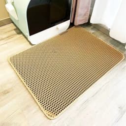 1Pc Large Size Cat Litter Mat-Advanced Honeycomb Double Layer Design,Urine Waterproof,Easy Cleaning,Scatter Control,Stay Clean