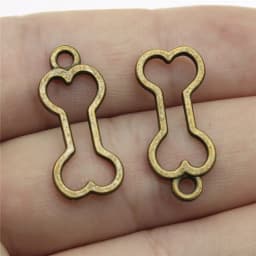 20pcs Charms Bone Dog House Charms Pendants Making DIY Handmade Tibetan Bronze Silver Color Jewelry