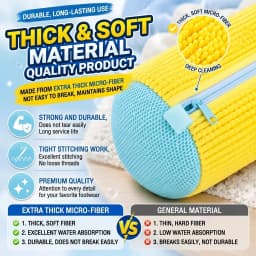 Fluffy Fiber 360 ° Surround Cleaning Shoe Washing Bag - Reusable Durable Machine-Washable Shoe Bag With Zipper Closure(1Pcs)