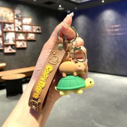 Capybara Keychain PVC Soft Key Accessories Cute Party Gifts for Christmas for Boys and Girls Key Buckles Metal