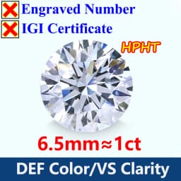 COSFIX 0.3-5ct Round Lab Grown Diamond HPHT IGI Certificate 3EX D/F Color VVS1 Clarity Diamond Gems