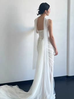 Ele White Satin Fi Tail Evening Dr Wedding Gown Simple Princ Sle Bridal Outfit Guest eeting Long Skirt