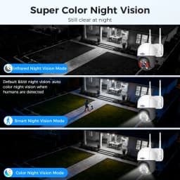 Hiseeu 4K 8MP Wifi PTZ Camera 5x Digital Zoom AI Human Detection Two-way Voice ONVIF Wireless IP Security Protection Camera