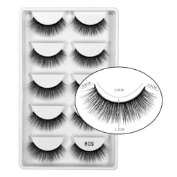 5 Pairs 3D Mink False Eyelashes H13, Soft Eyelash Extension Natural Eyelashes Makeup Lashes Wholesale G800, G806