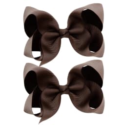 2PCS/Lot 4Inches Solid Colors Hair Bows With Hair Clips For Girls Gift Boutique Ribbon Bows DIY Hair Decor Kids Hair Accessories