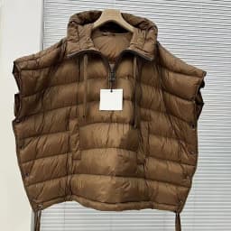Schinteon Women 90% White Duck Down Irregular Vest with Hood Sleeveless Jacket Solid Luxurious Autumn Winter Top 2026 New