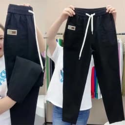Spring Summer Women's Harem Pants High Waist Straight Casual All-match Pants Women Fashion Loose Cotton linen Trousers Female