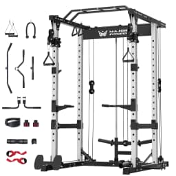 Drone1 Power Cage, All-in-One Home Gym with Cable Crossover, LAT Pulldown, Squat Rack & Landmine Attachment, Heavy-Duty
