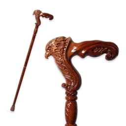 Eagle Head Wooden Walking Cane Men Detachable Reddish Brown German Beech Wood Sticks for Man And Woman Elegant Wooden Canes