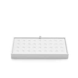 Oirlv Jewelry Display Tray White Ring Earring Display Jewelry Tray Leather Jewelry Trays Bangle Bracelet Necklace Display Trays