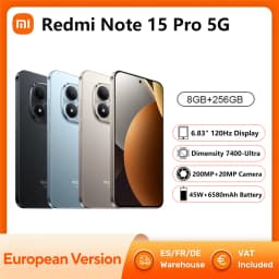 Xiaomi Redmi Note 15 Pro 5G Smartphone, NFC MTK Dimensity 7400-Ultra 6.83" 120Hz Display 200MP Camera 45W Charge Battery 6580mah