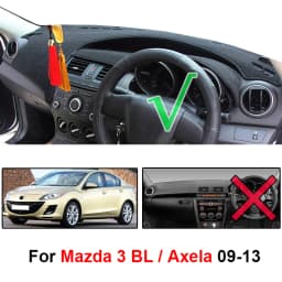 For Mazda 3 Axela 2009 2010 2011 2012 2013 Dashboard Cover Dashmat Dash Mat Sun Shade Right Hand Drive Carpet Non-slip Car Pad